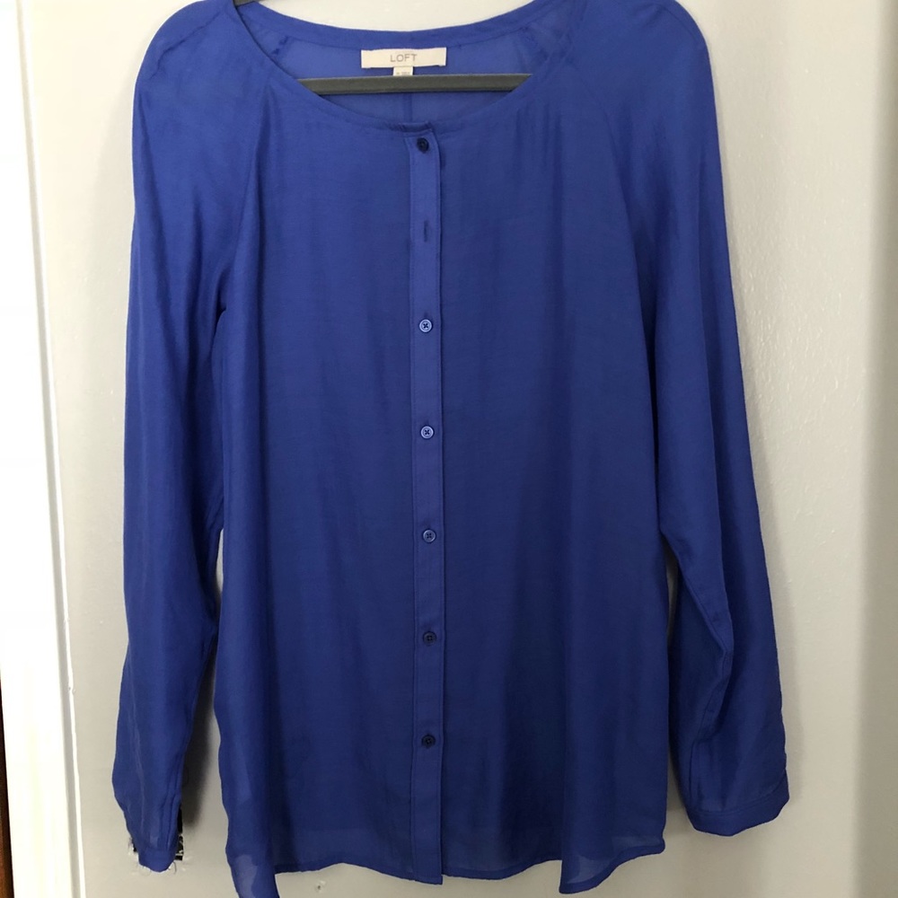 Loft Vibrant Blue Shirt